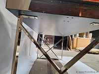 Eettafel v.v. glazen blad en rvs onderstel - afbeelding 4 van  4