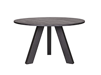 Eettafel woood, rhonda | 130 cm, zwart - afbeelding 1 van  5