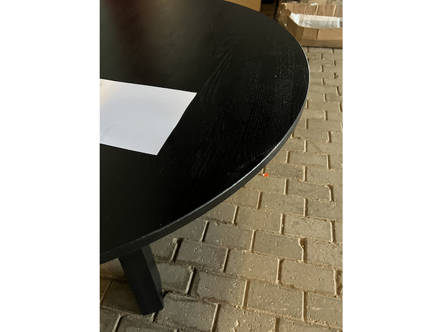 Eettafel woood, rhonda | 130 cm, zwart - afbeelding 3 van  5