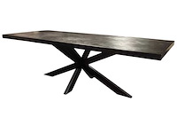 Eettafel, zwart metalen spinpoot - afbeelding 1 van  1