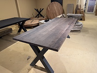 Eettafel, zwart metalen x-poot - afbeelding 2 van  5