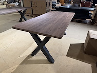 Eettafel, zwart metalen x-poot - afbeelding 1 van  5