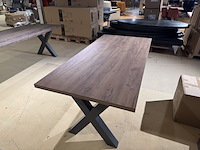 Eettafel, zwart metalen x-poot - afbeelding 2 van  5