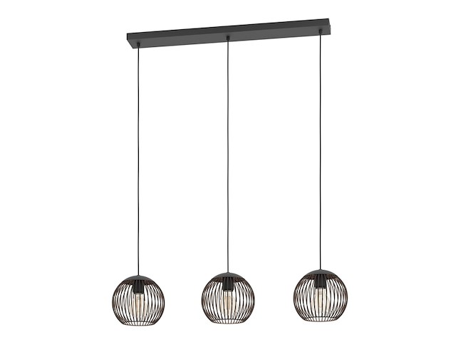 Eglo almanzora hanglamp e27 90 cm zwart/koper - afbeelding 1 van  4