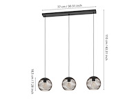 Eglo almanzora hanglamp e27 90 cm zwart/koper - afbeelding 4 van  4