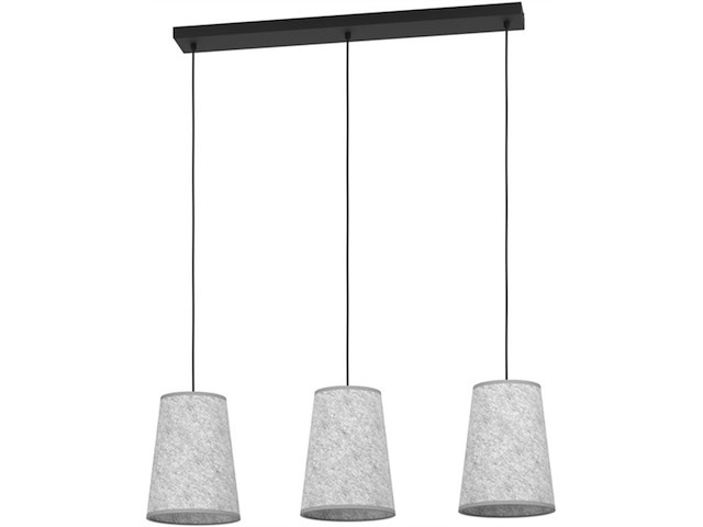 Eglo alsager hanglamp zwart|grijs vilt|staal - afbeelding 1 van  2