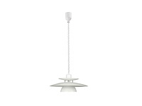 Eglo brenda hanglamp 1 lichts 430mm wit chroom - afbeelding 1 van  2