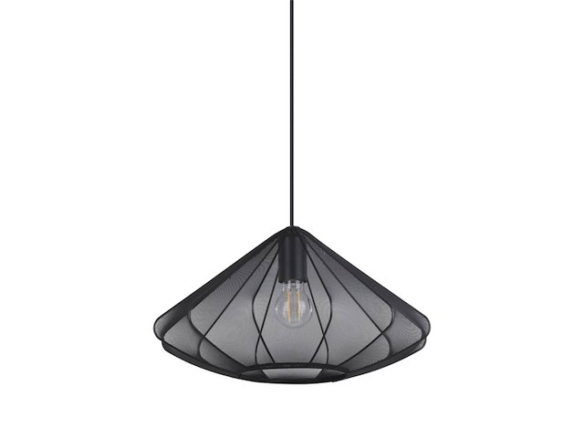Eglo dolwen hanglamp e27 425 cm zwart textiel - afbeelding 1 van  4