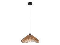 Eglo lavister hanglamp e27 39 cm zwart/bruin papier - afbeelding 1 van  3