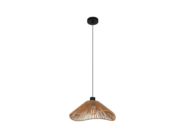 Eglo lavister hanglamp e27 39 cm zwart/bruin papier - afbeelding 2 van  3