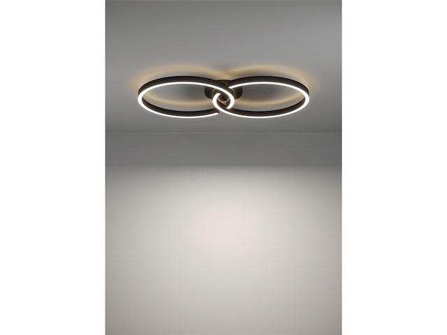 Eglo led amandolo dimbare plafond lamp met afstandsbediening zwart metaal - afbeelding 4 van  4