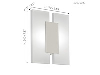 Eglo led wandlamp metrass 2 2pits plafondlamp nikkel - afbeelding 2 van  4