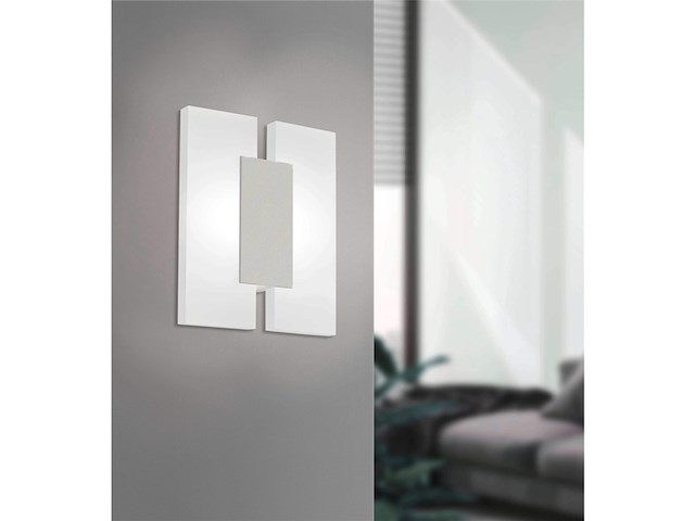 Eglo led wandlamp metrass 2 2pits plafondlamp nikkel - afbeelding 4 van  4