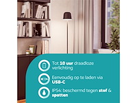 Eglo mannera-l led-vloerlam metaal in zwart ip54 - afbeelding 3 van  4