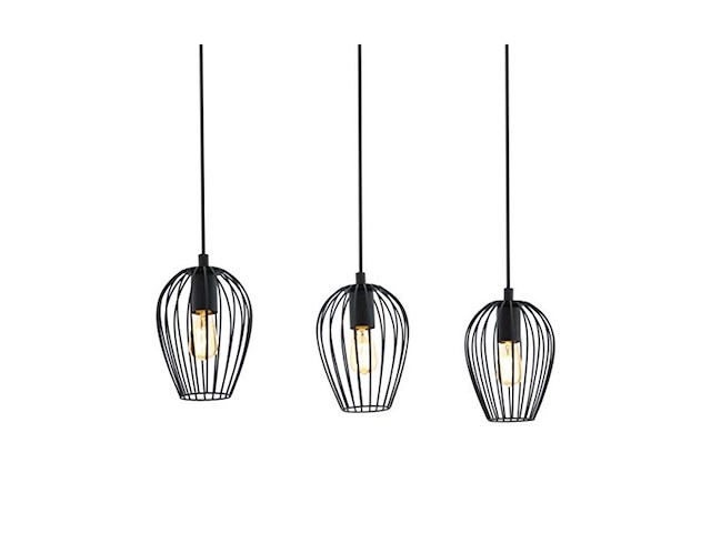 Eglo newtown hanglamp e27 70 cm zwart - afbeelding 2 van  5