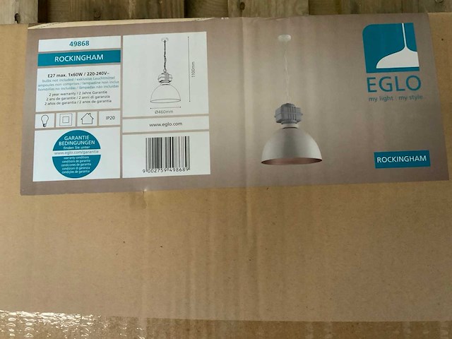 Eglo rockingham hanglamp (10x) - afbeelding 3 van  4