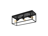 Eglo silentina plafonniere 3 lichts 54cm e27 zwart - afbeelding 1 van  1