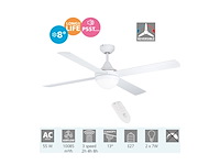 Eglo varadero plafondlamp met ventilator 122cm ac longer life wit - afbeelding 2 van  6