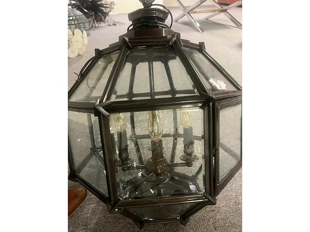 Eichholtz original hanglamp bronze diameter ca. 50cm hoogte 80 cm - afbeelding 4 van  5