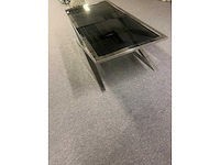Eichholtz original salontafel ca. 150 x 100 x 45 cm, zilver onderstel - afbeelding 3 van  3