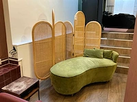 Eichholtz velvet chaise longue met 2 room dividers