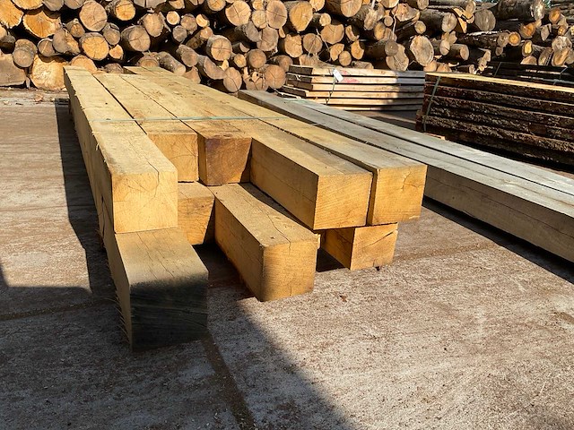 Eiken balken 150x150 mm (10x) - afbeelding 2 van  5