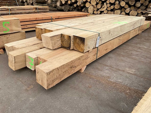 Eiken balken 150x150 mm (12x) - afbeelding 1 van  5