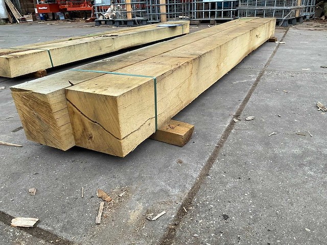 Eiken balken 230x230 mm (2x) - afbeelding 1 van  5