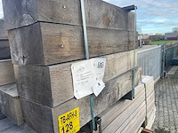 Eiken balken fijnbezaagd 850x250x140mm (11x) - afbeelding 2 van  3