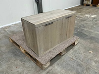 Eiken bijzet kast 53,5x86x40,5cm - afbeelding 3 van  6