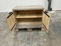 Eiken bijzet kast 53,5x86x40,5cm - afbeelding 6 van  6