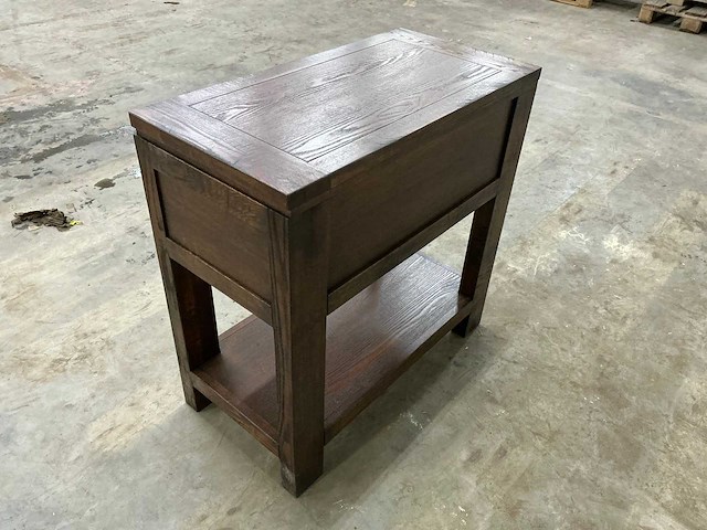 Eiken bijzet tafel 78,5x79x40cm - afbeelding 2 van  2