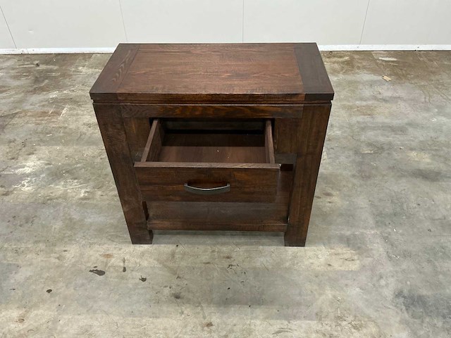 Eiken bijzet tafel 78,5x79x40cm - afbeelding 6 van  6