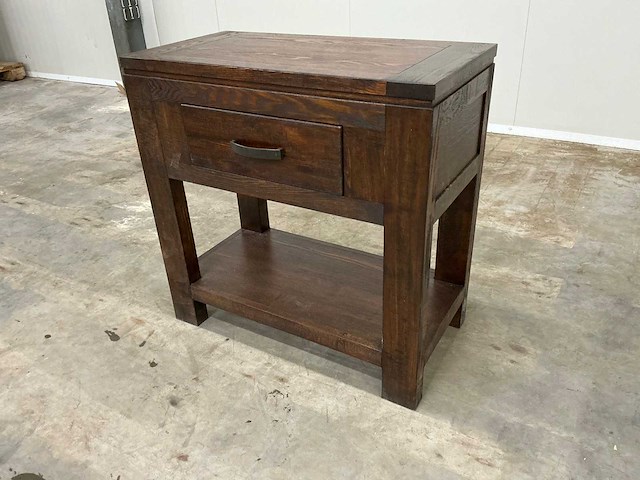 Eiken bijzet tafel 78,5x79x40cm - afbeelding 1 van  6
