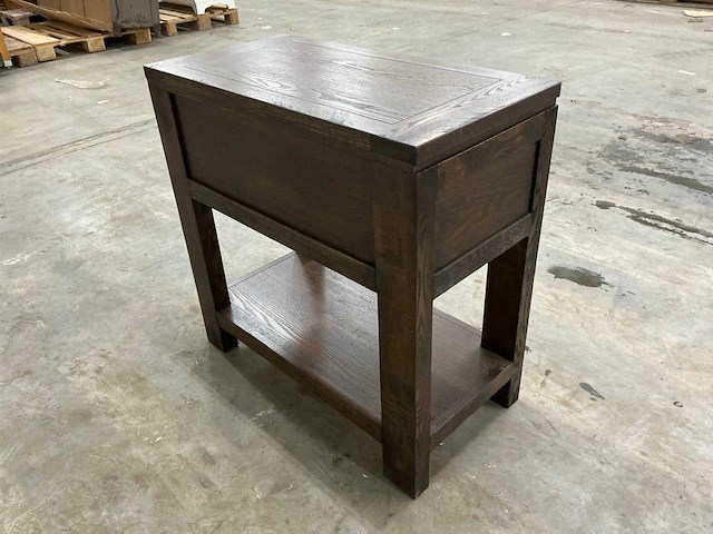 Eiken bijzet tafel 78,5x79x40cm - afbeelding 4 van  6