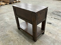 Eiken bijzet tafel 78,5x79x40cm - afbeelding 4 van  6