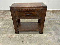 Eiken bijzet tafel 78,5x79x40cm - afbeelding 1 van  2