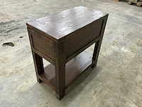 Eiken bijzet tafel 78,5x79x40cm - afbeelding 2 van  2