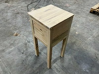 Eiken bijzet tafeltje 73,5x35x35,5cm - afbeelding 5 van  7