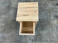 Eiken bijzet tafeltje 73,5x35x35,5cm - afbeelding 7 van  7