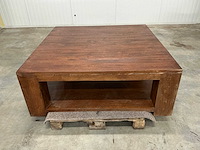 Eiken bijzettafel 120,5x120x45cm - afbeelding 2 van  6