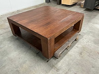 Eiken bijzettafel 120,5x120x45cm - afbeelding 3 van  6