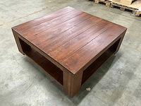 Eiken bijzettafel 120,5x120x45cm - afbeelding 5 van  6