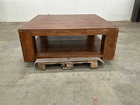 Eiken bijzettafel 120,5x120x45cm - afbeelding 6 van  6
