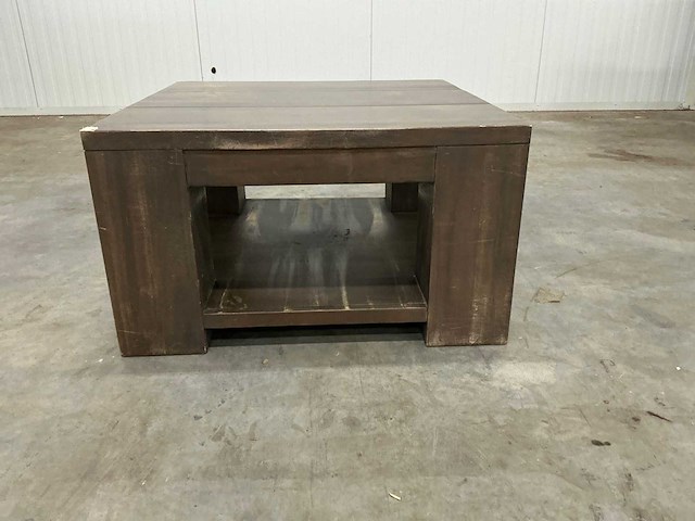 Eiken bijzettafel 69,5x70x40cm - afbeelding 2 van  2