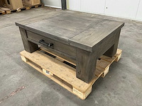 Eiken bijzettafel 80x120,5x46cm - afbeelding 1 van  6