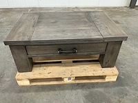 Eiken bijzettafel 80x120,5x46cm - afbeelding 2 van  6