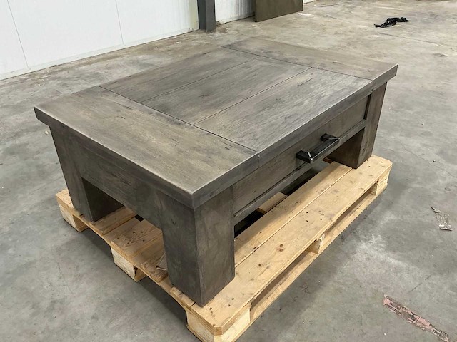 Eiken bijzettafel 80x120,5x46cm - afbeelding 3 van  6