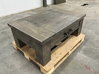 Eiken bijzettafel 80x120,5x46cm - afbeelding 3 van  6
