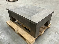 Eiken bijzettafel 80x120,5x46cm - afbeelding 4 van  6